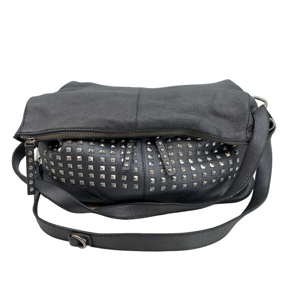 Fenn Wright Manson Gray Studded Leather Shoulder Bag | One Size